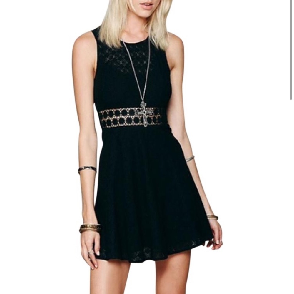 Free People Black Daisy Dress